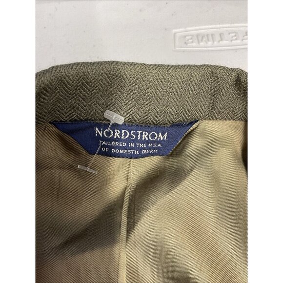 Nordstrom x Loro Piana 100% Camel Hair Men's Green Blazer sport coat Career 42 R - Picture 9 of 13